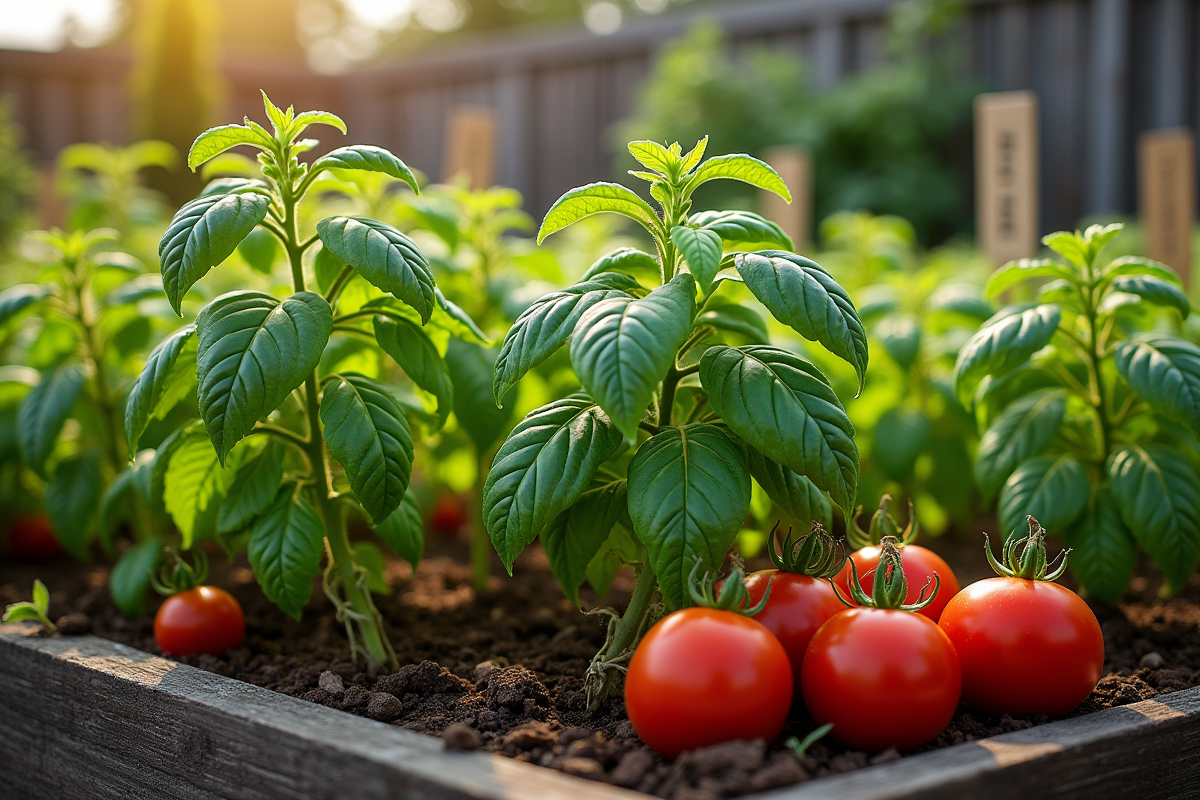basilic tomates