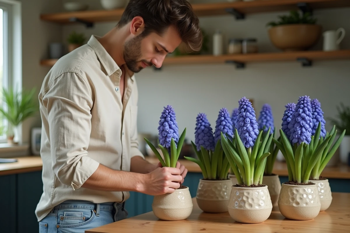 Jeune homme vérifiant l